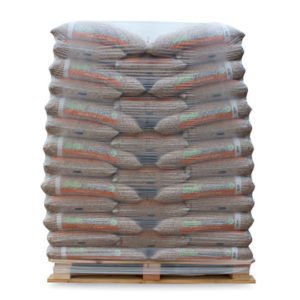 Palette de sacs de 15 kg de pellets de bois Moulin bois énergie 100% résineux