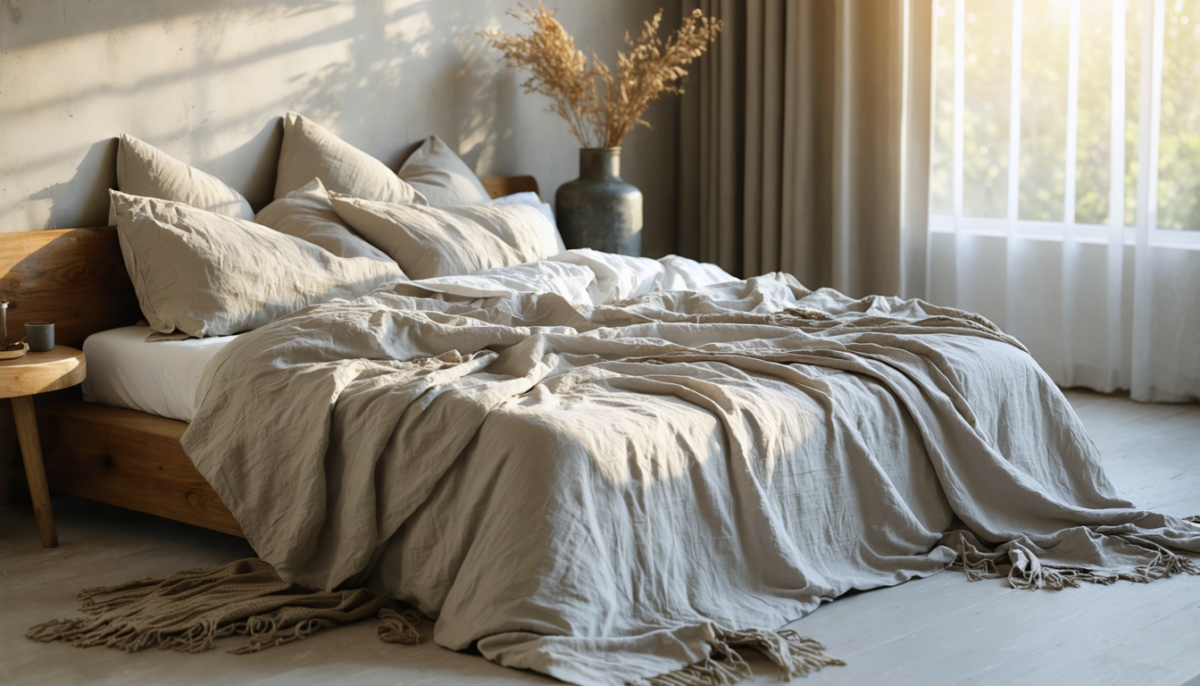 découvrez notre linge de lit en lin lavé alliant élégance naturelle, grand choix de styles et confort durable pour une chambre chaleureuse et raffinée.