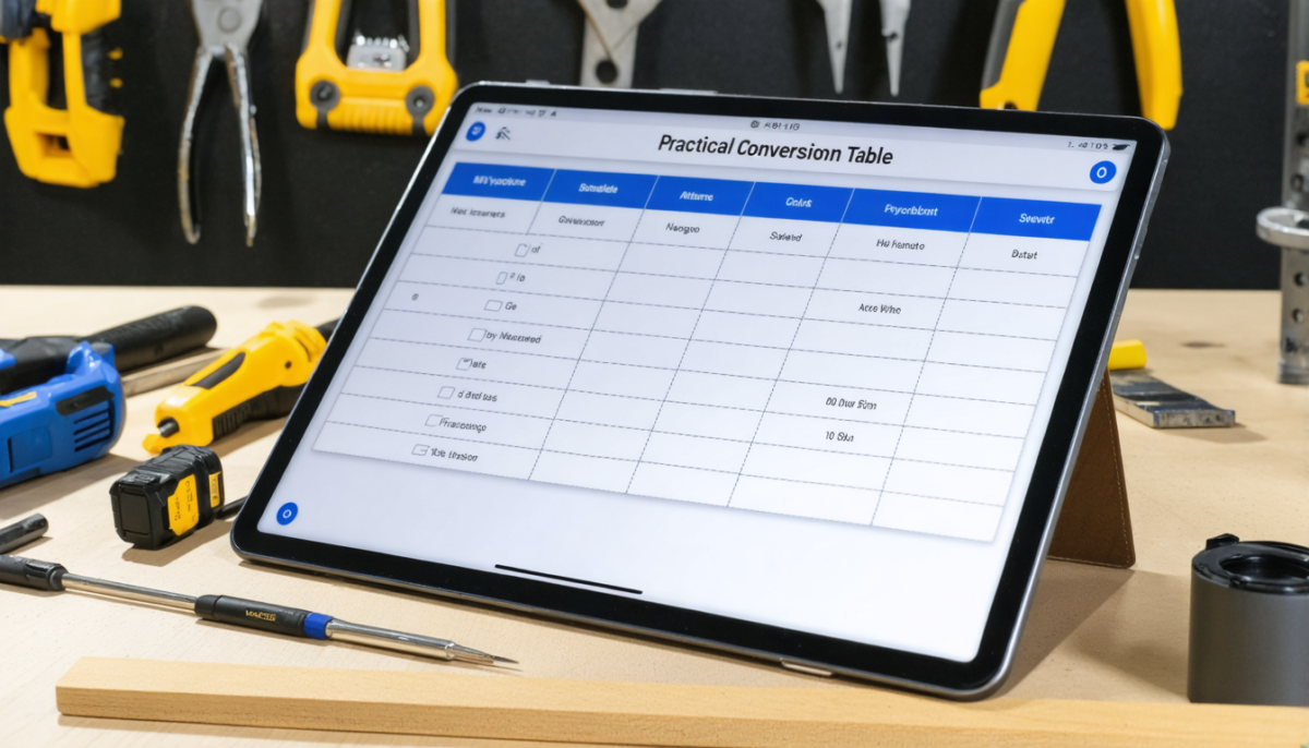 découvrez notre guide pratique pour maîtriser l'utilisation d'un tableau de conversion et faciliter vos calculs avec précision et simplicité.
