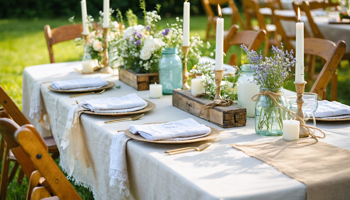 découvrez des idées créatives et originales pour une décoration de table champêtre inoubliable, parfaite pour célébrer un baptême avec charme et élégance.